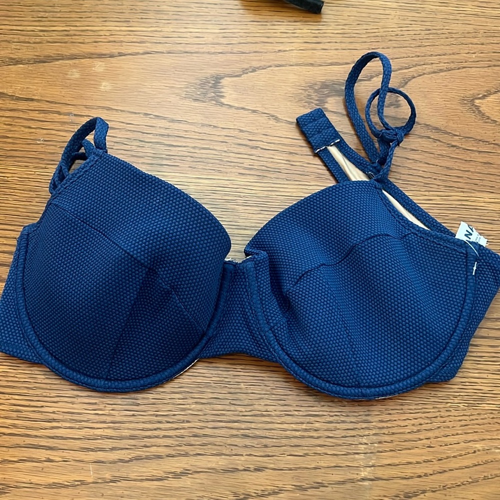 Navy blue swimsuit top only